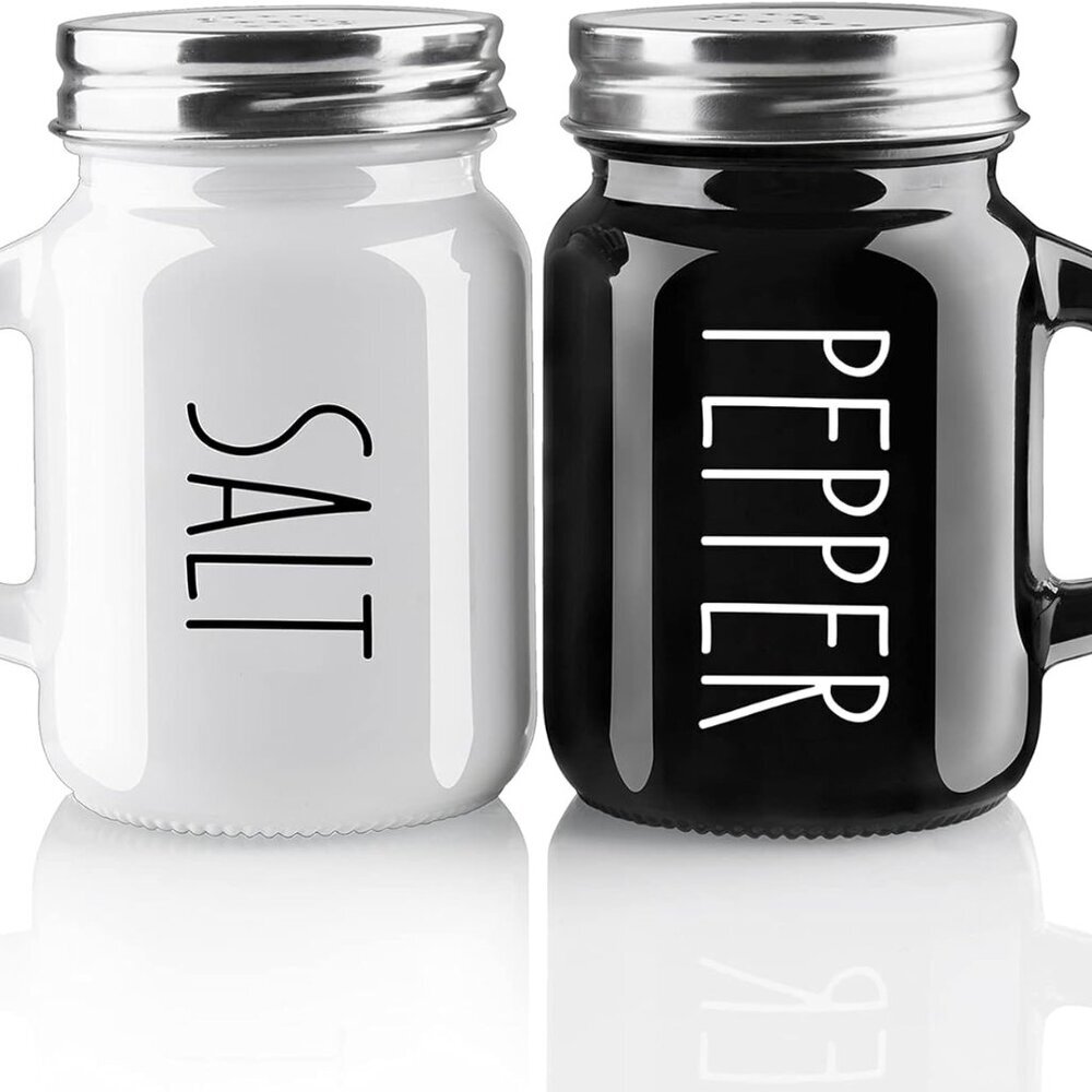 Salt and Pepper Shakers Set, 4 oz Cute Salt Pepper Shaker, Kitchen Decor for Hom
